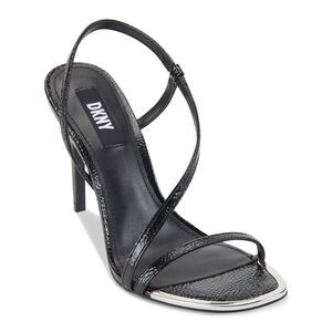 DKNY Womens Black Danielle Round Toe Stiletto Slip On Dress Slingback Sandal 9 M